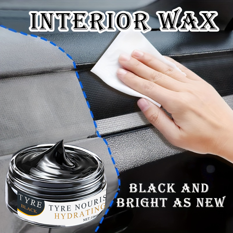Trim Restorer Plastic - 1個100g 車内プラスチックの再生・保護剤 - 長期的な輝き、黄ばみ防止、老化防止、ダッシュボード、ドアトリム、プラスチック表面に適応、即効性のある輝き復元剤、スムーズなパッケージ、耐久性のある効果、黄ばみ防止成分、スポンジアプリケーター付属