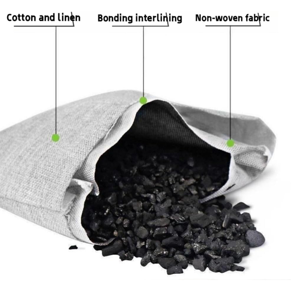Odor Eliminator Car - 竹炭空気清浄バッグ 2x200g 消臭剤 再利用可能な天然空気清浄バッグ 家庭、車、ペット、浴室、地下室用