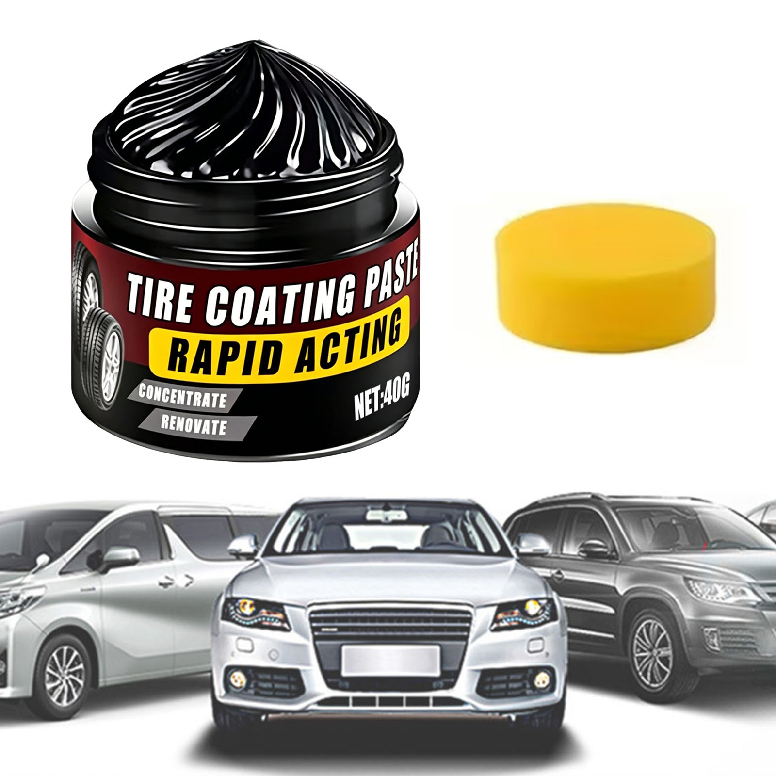 Trim Restorer Plastic - タイヤコーティング UV保護 車内傷修復ペースト ユーザーフレンドリー ダッシュボードプラスチック表面修復用