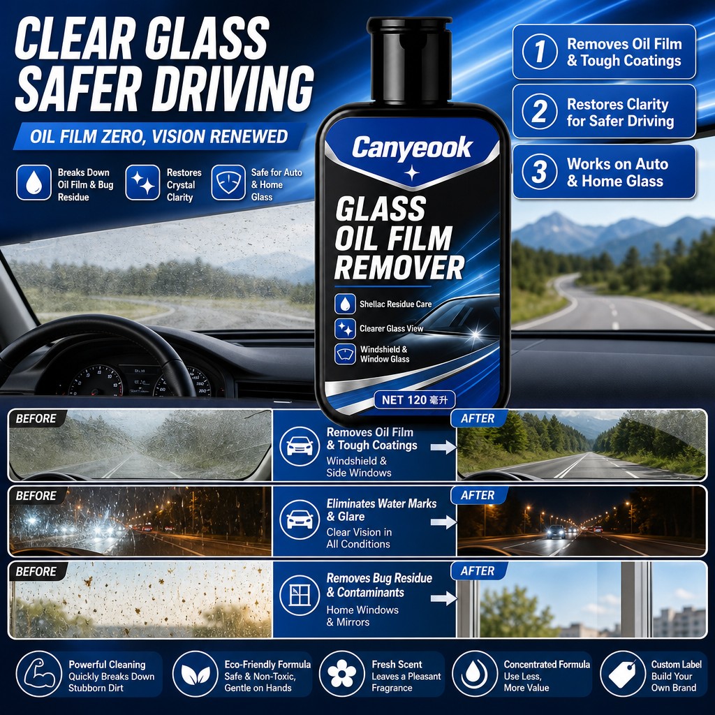 CANYEOOK ガラスクリーナー 120ml。油膜、虫の分 - Glass Cleaner Streak のレビューと価格